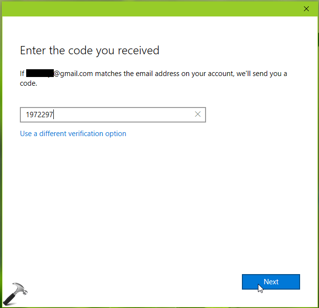 verify identity windows 10