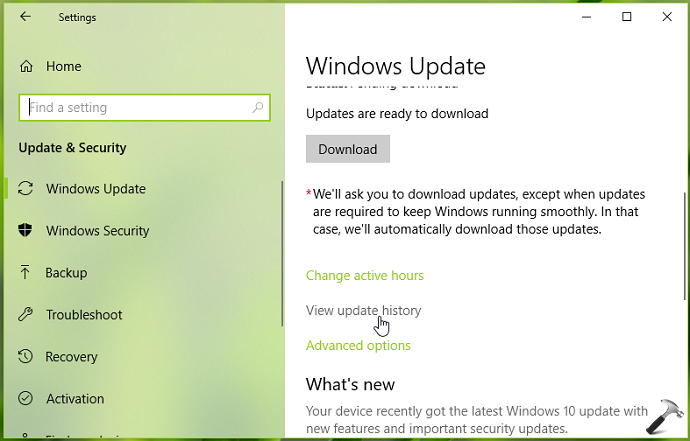 [How To] View Installed Update History In Windows 10