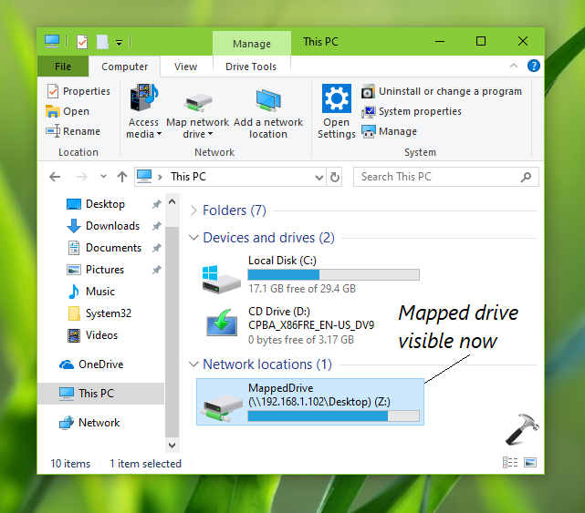 windows 10 system z drive