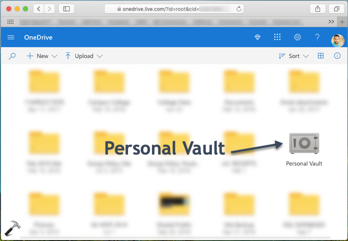 personal vault one drive