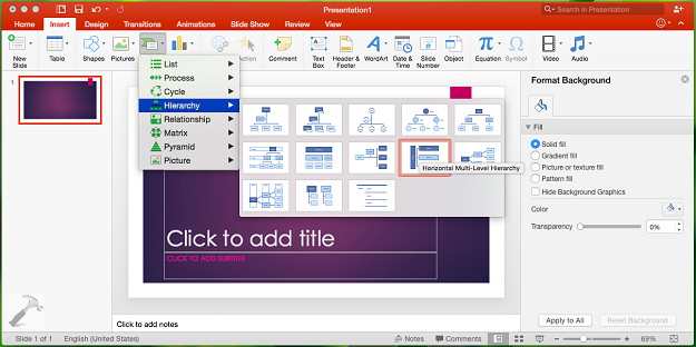 excel quick analysis button mac