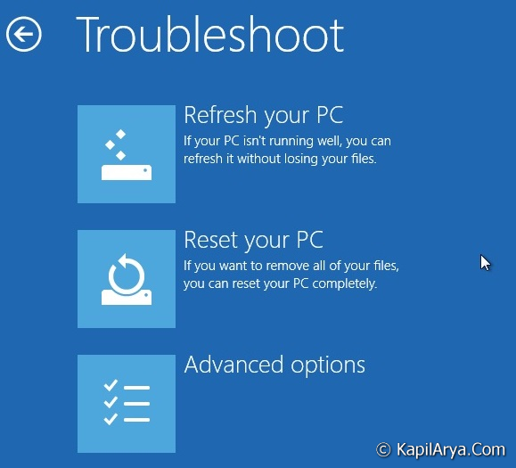 How To Refresh A Windows 8 1 Installation Without Los