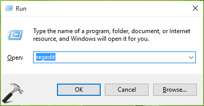 Editor de registro do Windows 10