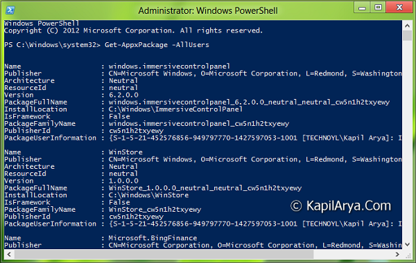 Удалить powershell windows 7