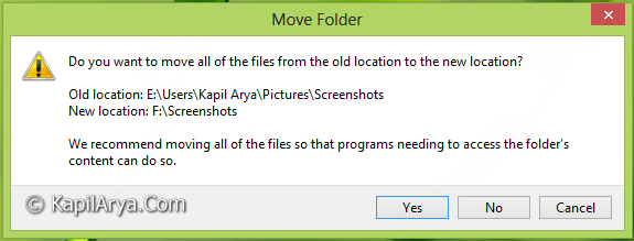 minecraft default screenshot folder