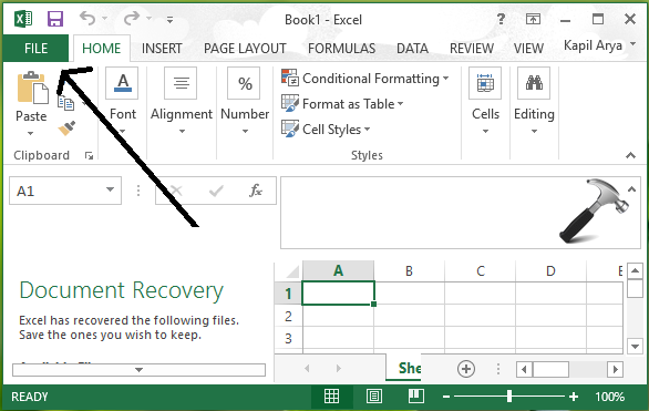 excel ole action fix