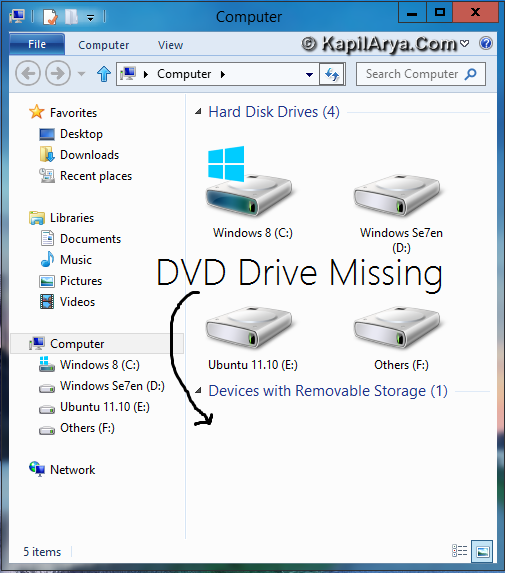 [FIX] Windows 8 Not Showing DVD Drive