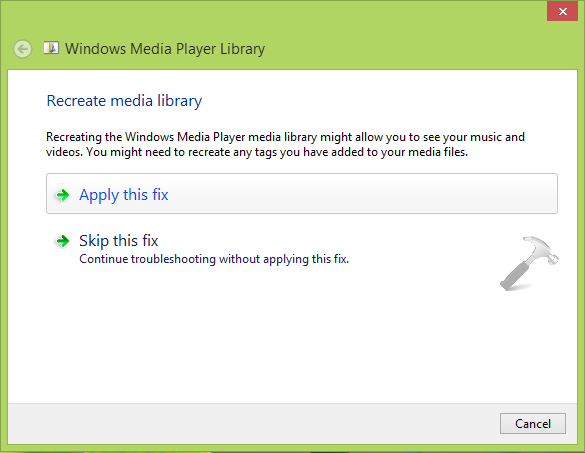 media player has stopped working windows 10