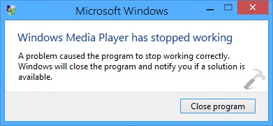 windows media player stopped working windows 10
