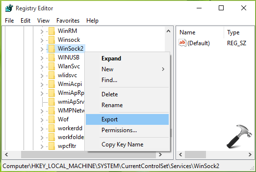 Windows Sockets Registry Entries Required For Network Connectivity Are Missing